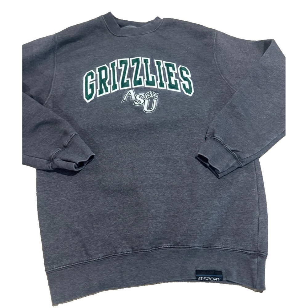 Adams State University Grizzlies Crewneck Sweatshirt CI Sport Gray Embroidered